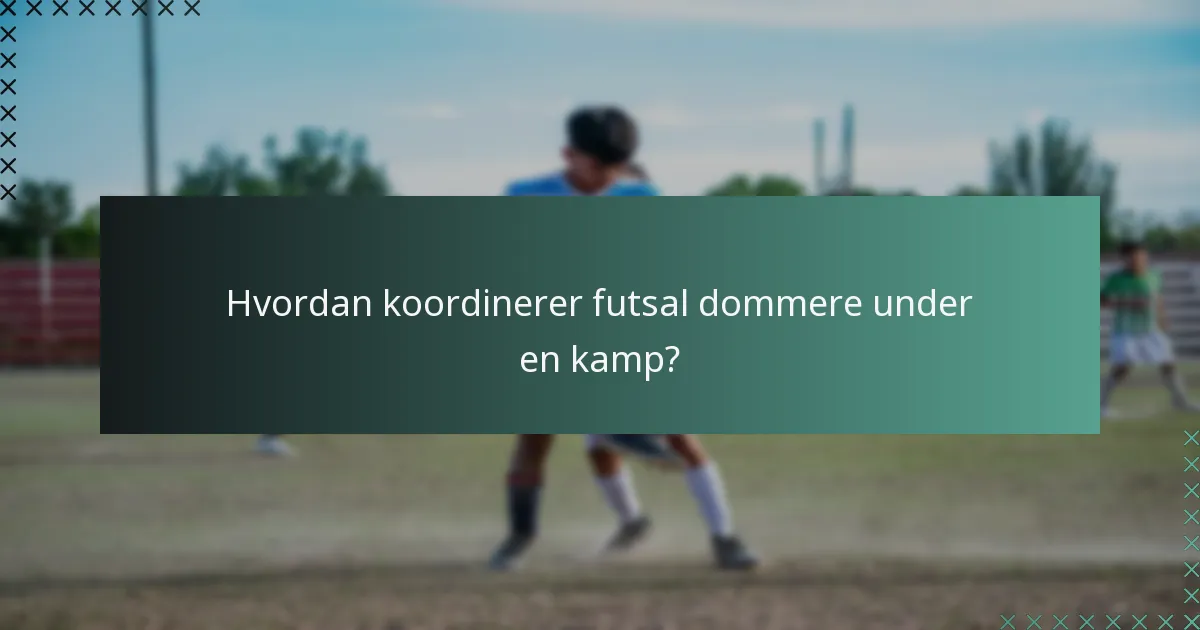 Hvilke trænings- og certificeringsmuligheder er tilgængelige for futsal dommere?